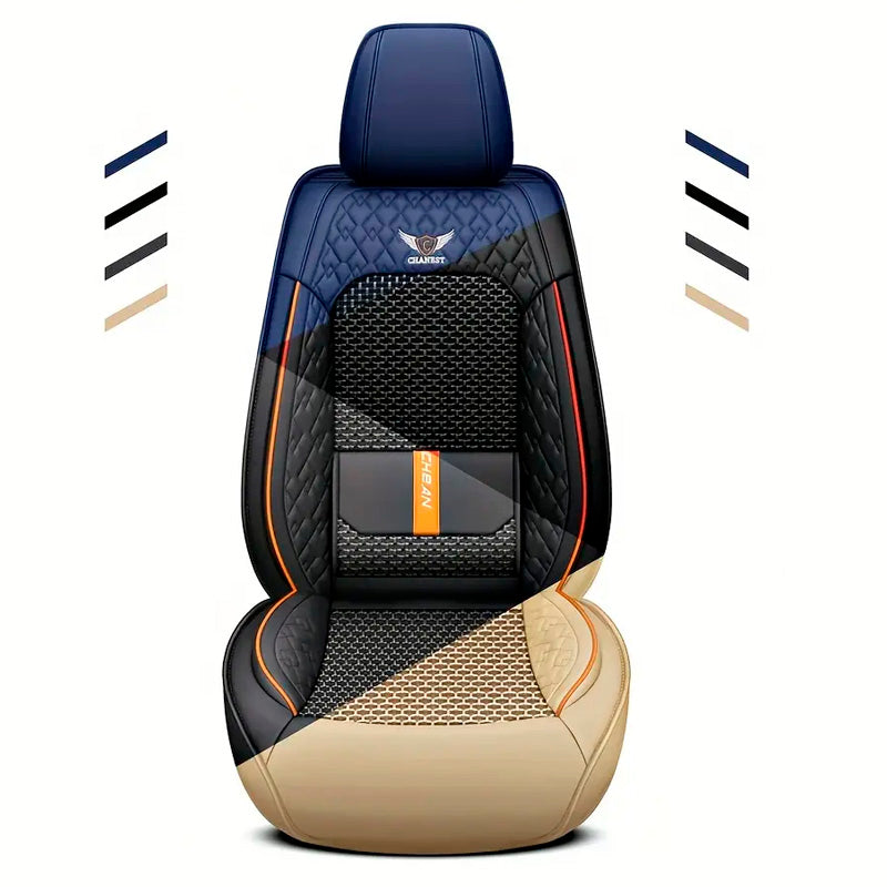 Kit Capa para Banco Completa em Couro Legítimo Universal Italian + BRINDE: Tapete Completo